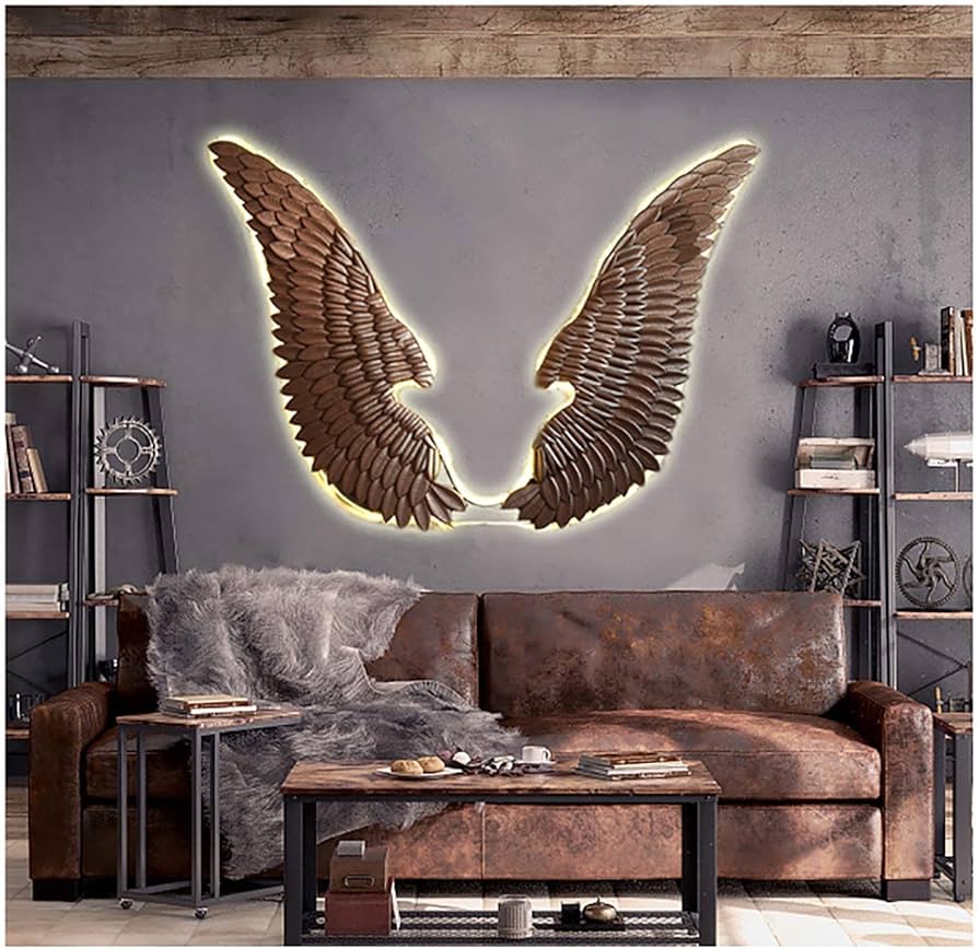 Amazon.co.jp: 金属製の壁の装飾、金の天使の翼(2枚のパック Amazon.co.jp: 金属製の壁の装飾、金の天使の翼(2枚のパック